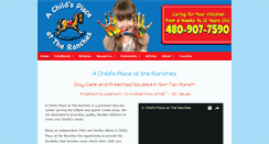 Desktop Screenshot of achildsplaceattheranches.com